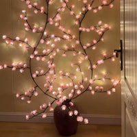 Cherry Blossom LED Wall Tree Light (Remote + Adapter) – Aesthetic Room Decor