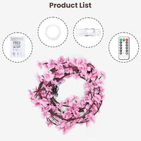 Cherry Blossom LED Wall Tree Light (Remote + Adapter) – Aesthetic Room Decor